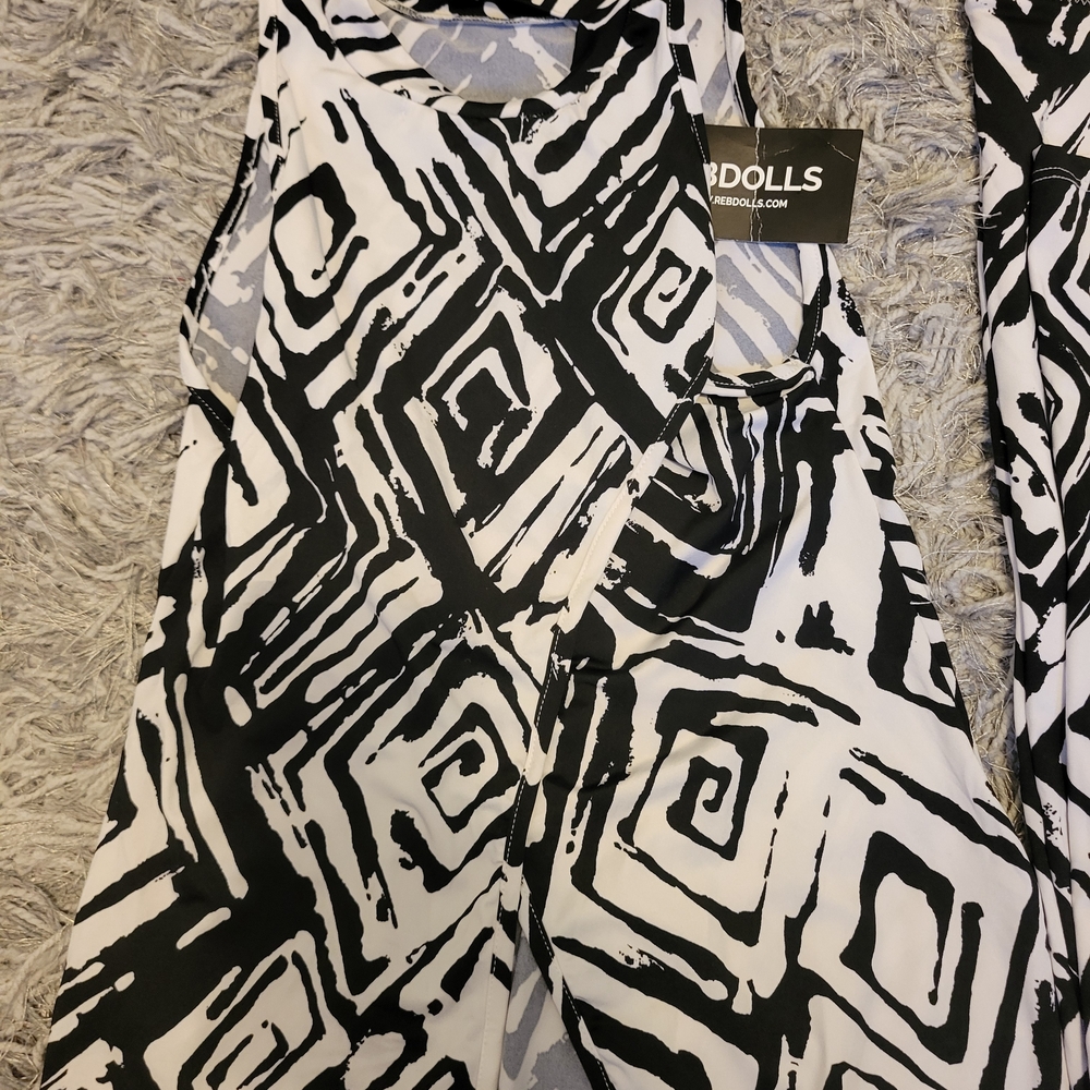 Rebdolls Monochrome Zebra Print Dress